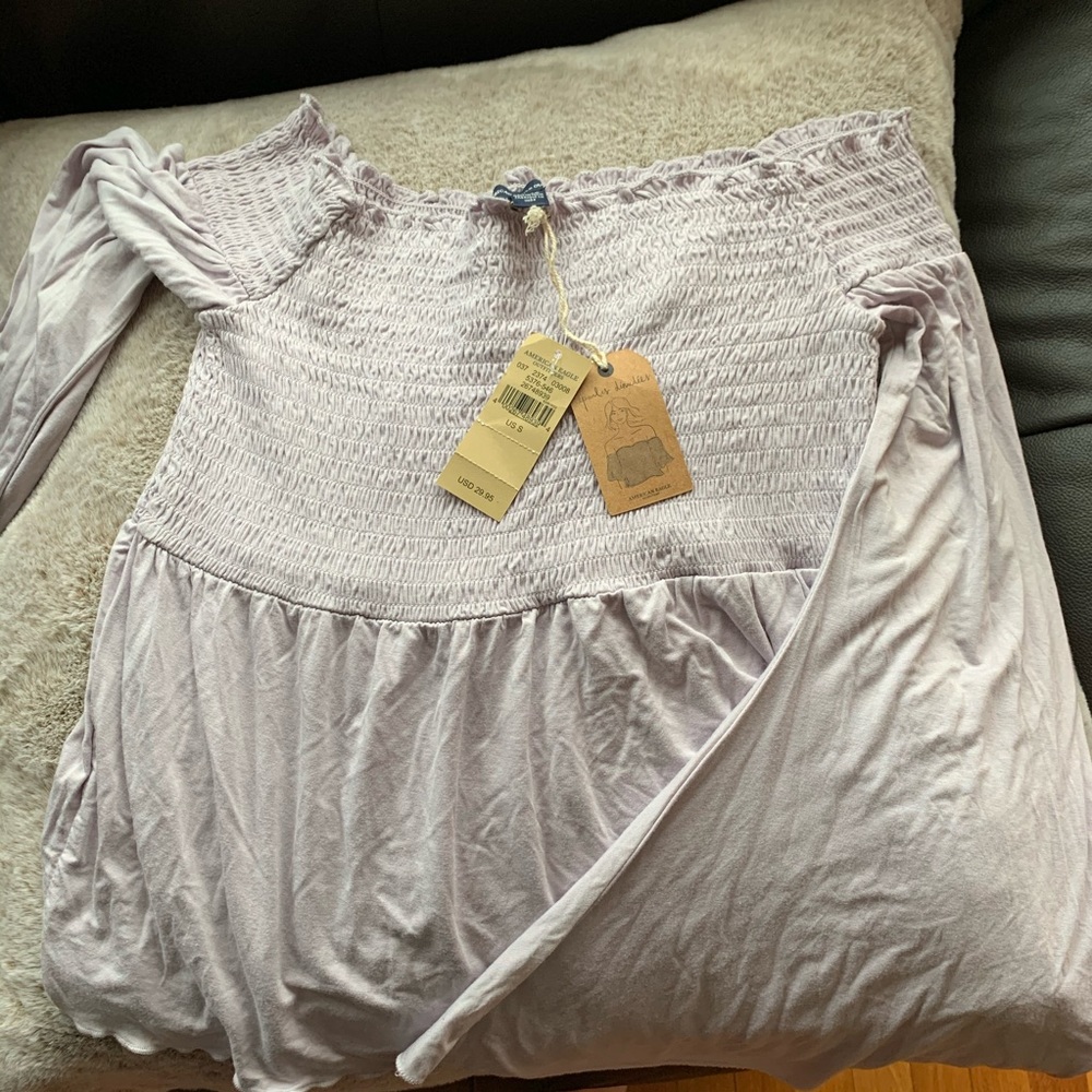 Lilac American eagle off the shoulder bell sleeve